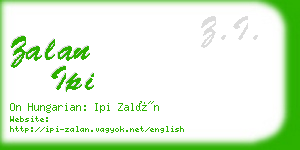 zalan ipi business card